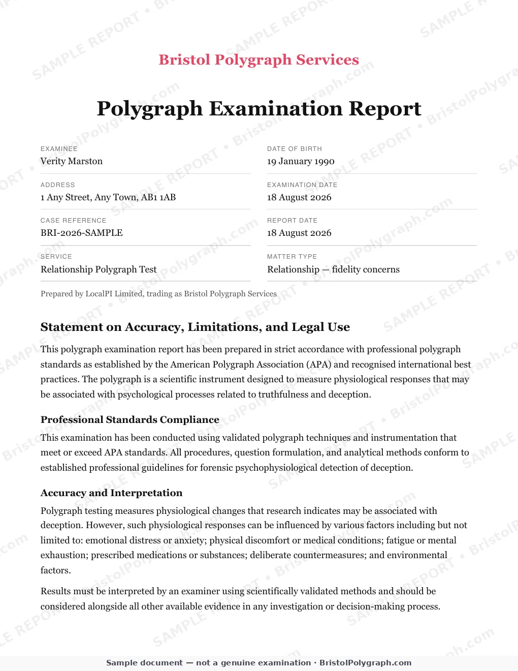 report page 1 (sample, watermarked)